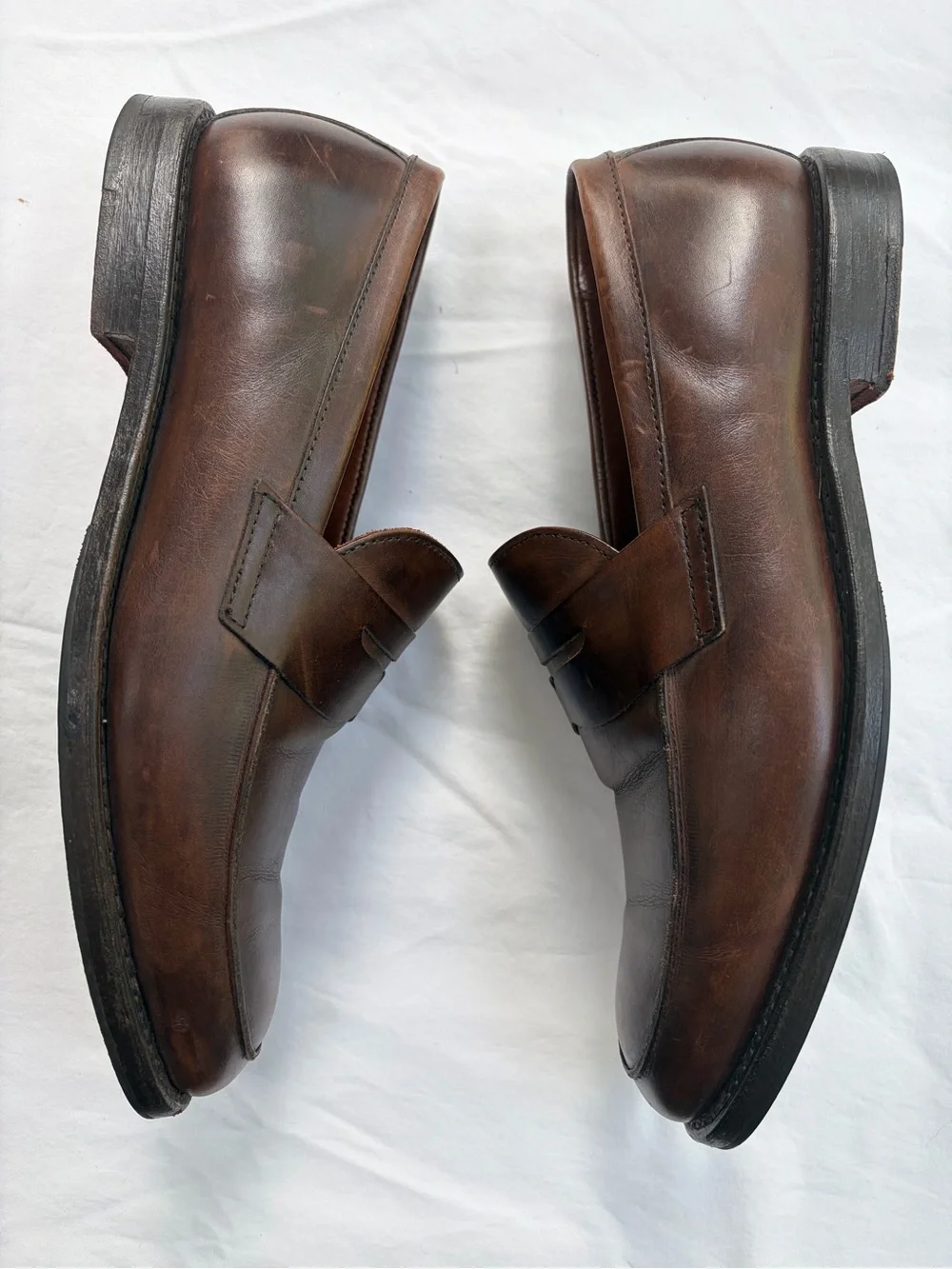 Brooks Brothers Brown Leather Penny Loafers Slip On Made in USA Men’s Size 9.5E